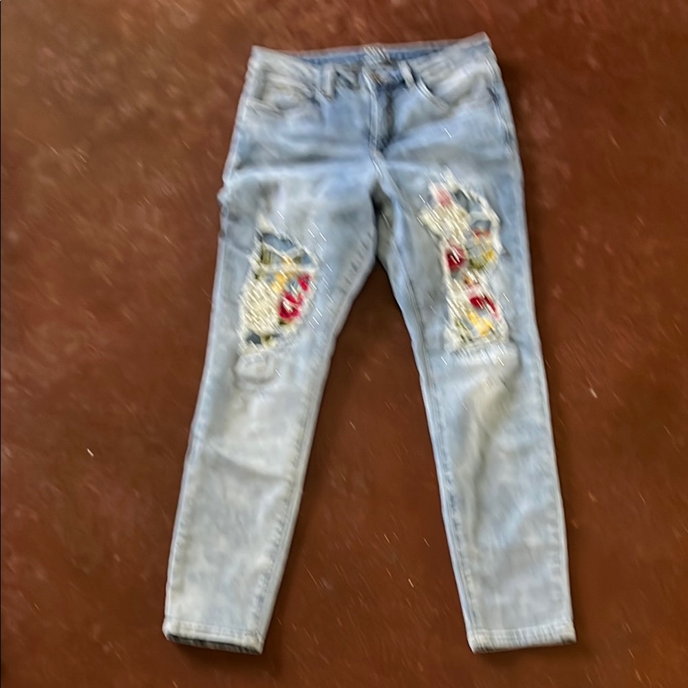 French dressing Embroidered Light Blue Jeans